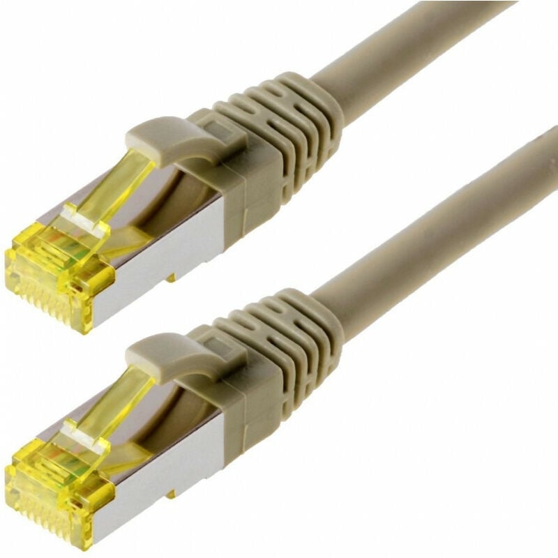 Câble Ethernet CAT6a 15m S/FTP gris