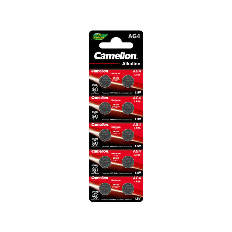 Camelion Pile bouton pour montre 1.5V-18mAh LR626/AG4 (10 pcs/bl) (V377AC)