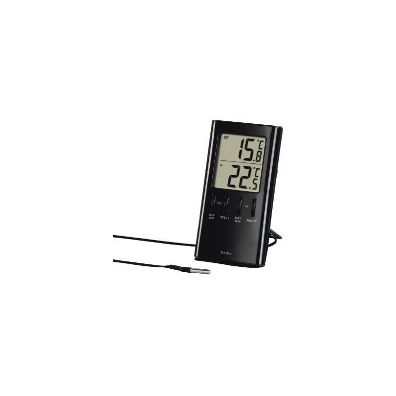 hama Thermomètre LCD T-350, noir (186367)