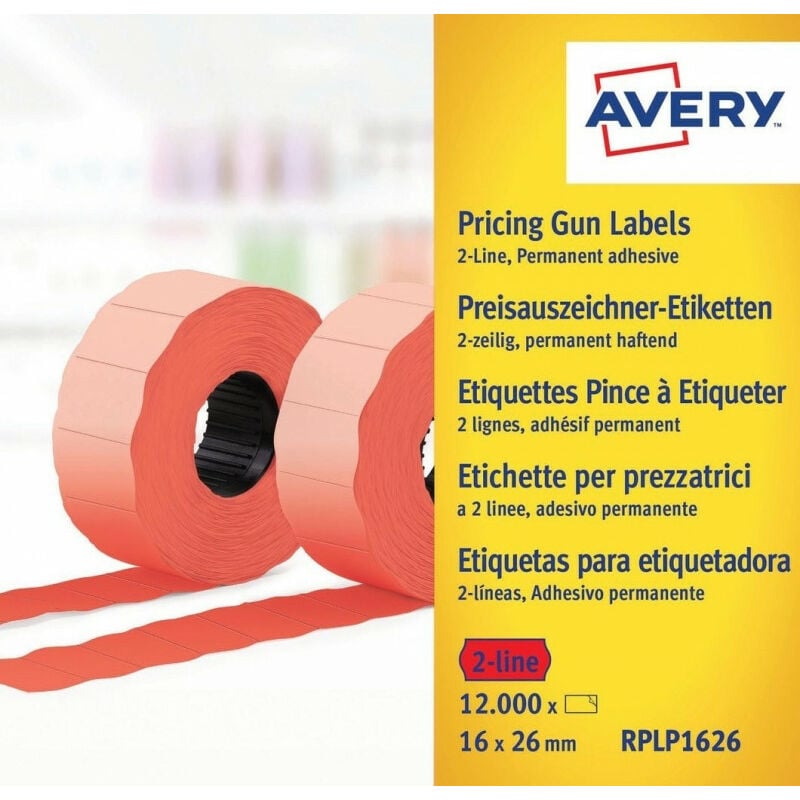 Avery Zweckform RPLP1626 - Rouge - Imprimante d'étiquette adhésive