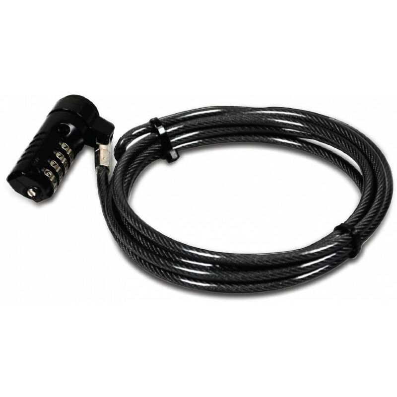 PORT DESIGNS PORT Designs 901209 - Noir - Verrouillage à combinaison - Nickel - PVC - Acier - Zinc - 1,8 m - 4,4 mm - 125 g