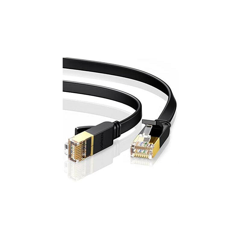 Cable Ethernet 15m Haut Débit, Cat 7 Cable RJ45 Plat Câble Réseau