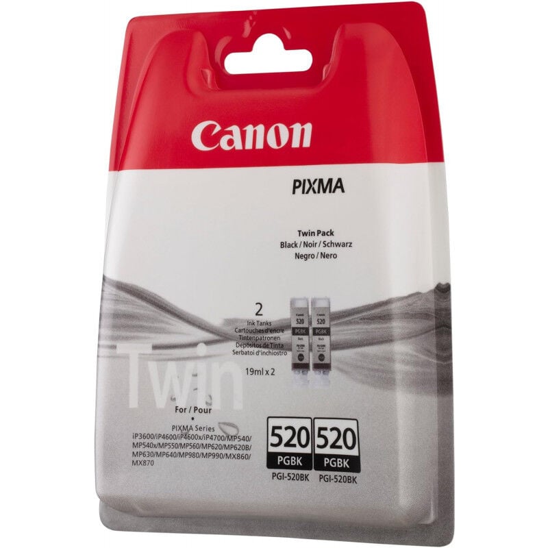 Canon Pack de 2 cartouches séparées pour Imprimante jet d'encre  iP3600/MX870 - Noir - (2932B012)