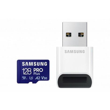 SAMSUNG Samsung PRO Plus microSD Card 128GB + USB Card Reader (2023)  MB-MD128SB/WW (MB