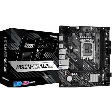 ASRock H610M-H2/M.2 D5 Intel Motherboard 90-MXBML0-A0UAYZ