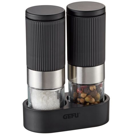 GEFU 34621 – Set Macinasale E Pepe TUSOME Con Supporto – 2 Mini Macinini In Acciaio E Vetro, Regolabili - 4