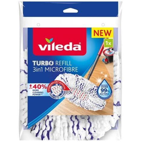 Recharge Turbo 2 en 1, 1 pièce, Convient à Tous Les systèmes d'essorage rotatifs, 20% de Puissance de Nettoyage supplémentaire, pour Tous Les sols, Retire Plus de 99% des bactéries Recharge Turbo 2 en 1, 1 pièce, Convient à Tous Les systèmes d'essorage rotatifs, 20% de Puissance de Nettoyage supplémentaire, pour Tous Les sols, Retire Plus de 99% des bactéries