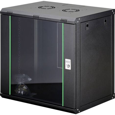 DIGITUS - Armoire Rack 19" 7U | Montage Murale | Profondeur 400mm | Porte Vitrée | Charge 60kg | Série SOHO