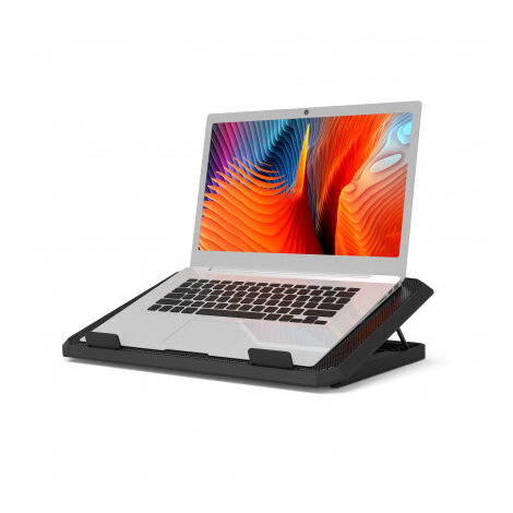 PORT DESIGNS PORT CONNECT Support Ergonomique Ventilé 2 ports USB pour Ordinateur Portable 6 angles ajustables PC jusqu'à 17 pouces (901099)