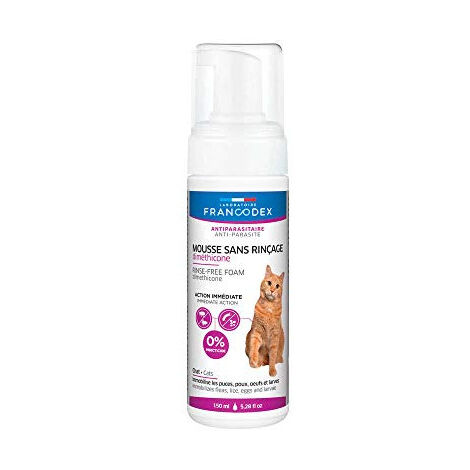 FRANCODEX Francodex Dimethicone Mousse sans Rinçage Chat - 150 ML (3283021724637)