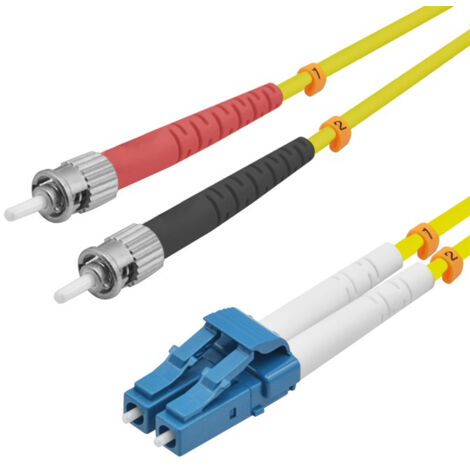 helos Helos 20m OS2 LC/St câble de Fibre Optique Jaune - Câbles de ...