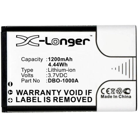 Batterie Li-ion DBO-1000A 1000 MAh 3,7V Pour Téléphones Doro 1370, 1372, 1880, 2404, 2820, 2880, 5860, 6040, 6060, 6820, 6880, 7000H, 7439