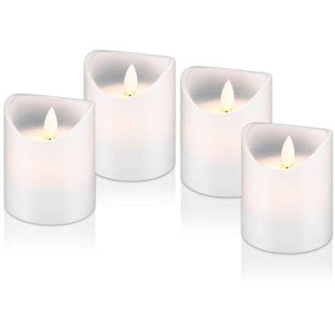 Bougie LED Flammes Vacillantes Goobay - Effet Réaliste 10cm - Timer 6h/18h