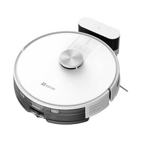 EZVIZ Robot Aspirateur Laveur Robot 3 en 1, 4000Pa, Navigation LiDAR, Détection Obstacles, Cartographie Multi-étageAlexa/WiFi/APP, Idéal pour Poils d'animaux Tapis Sols Durs RE4 Blanc (CS-RE4-PWT2)