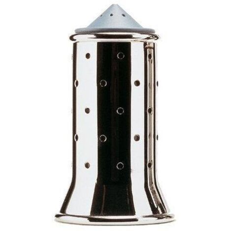 Alessi Mgsal Salière En Acier Inoxydable 18/10 Brillant Avec Base Et Couvercle En PA Bleu Clair