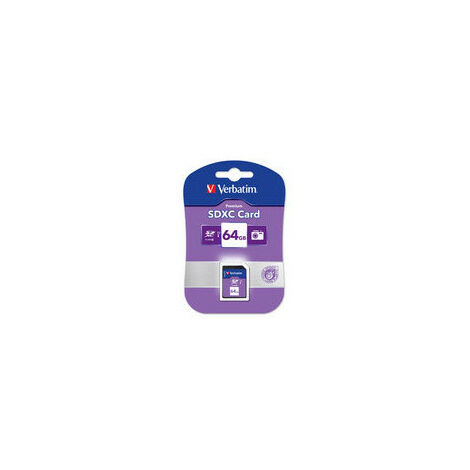 Verbatim Carte Mémoire SDXC - 64 Go - Class 10 - P-Blist - 44024