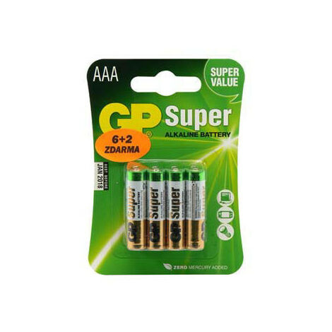 Micro-pile AAA GP Alkaline Super 1.5V 12 pièces, AA Mignon Pile GP