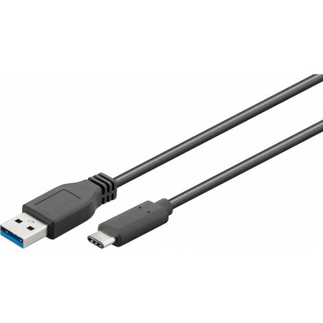 Câble Nanocable USB-C 3.2 Mâle/Mâle 2m Gris/Noir