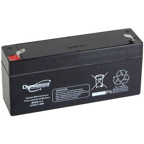 Dyno Europe Accu acide-plomb 6V-3.2Ah 134x34x66mm (DAS6-3.2)