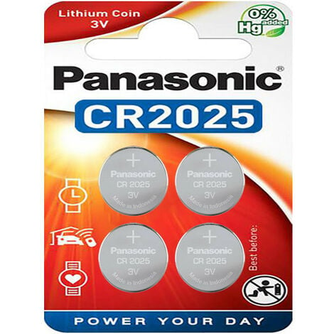 PANASONIC - Pile bouton CR2025 - 1 pile bouton Panasonic CR2025