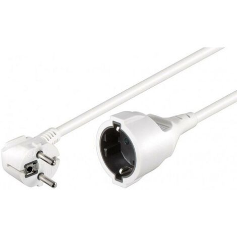 goobay Goobay 93091 Rallonge avec Terre, 2 m Longueur, Blanc