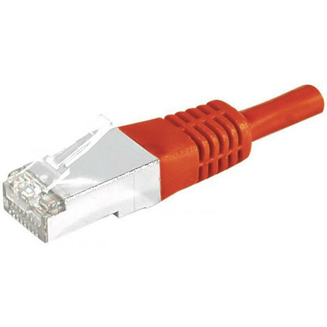 CORDON CAT5E NON-BLINDE RJ45-RJ45 2m, rouge