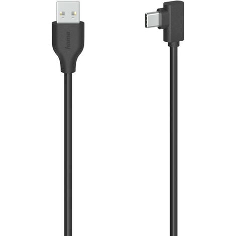 hama Câble USB-C, mâle USB-C - mâle USB-A, 90°, USB 2.0, 480 Mbit/