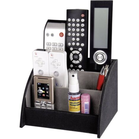 Organisateur De Télécommandes 5 Compartiments En Cuir PU - Range Tout Sur Le Bureau Ou Table De Chevet
