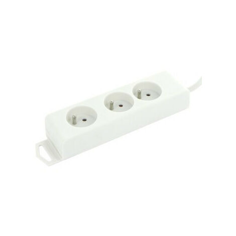 Profile multiprise 2x 16A blanc + interrupteur