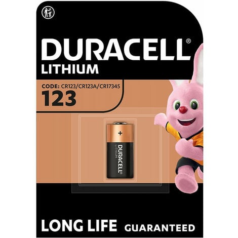 DURACELL Pile Ultra Lithium 3V, 123 (CR17345), 1 pièce en blister