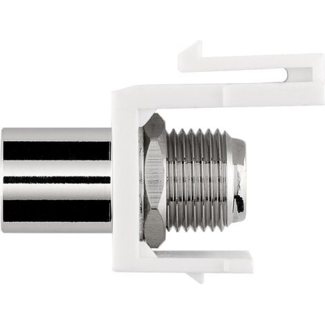 10 Inserts Vierges Keystone Pour Connecteur Coaxial F - Blanc - Pour Plaques Murales Et Panneaux De Brassage