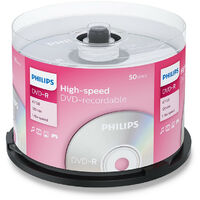 Philips DVD-R 16x, 50 pièces en cake box (DM4S6B50F/00)