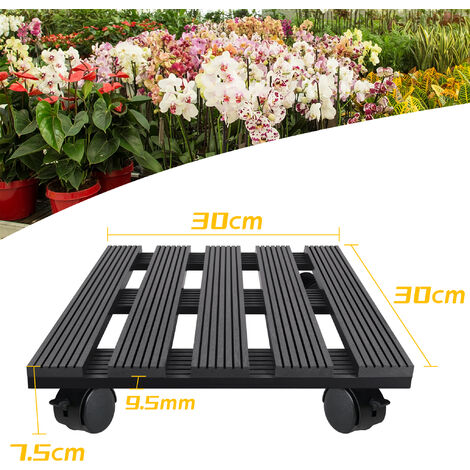 Chinpakden Pflanzenroller 2er Set - 26cm Rollbretter Mit 35kg Tragkraft Für Schwere Töpfe