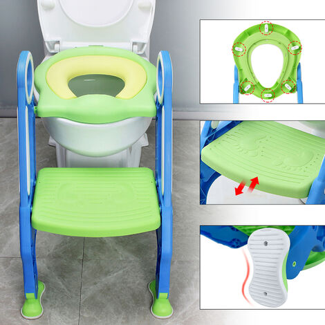 WC-Sitz-Einlagen Töpfchentrainer Toilettensitz Kinder Töpfchen Training  Sitze Anti-Rutsch PU Gepolstert Kissen mit Griff
