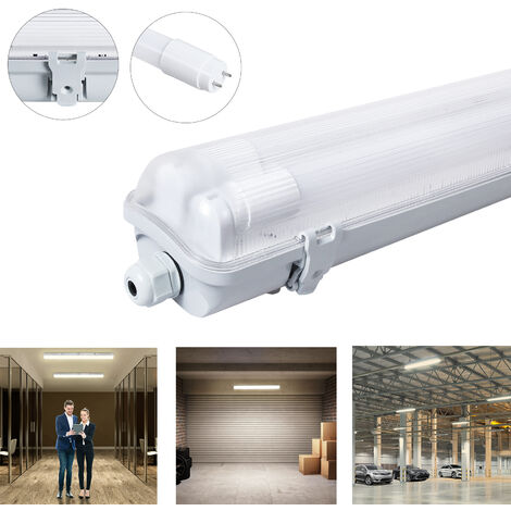 LED-Röhre T8 120cm Aluminium mit Infrarot-Sensor und Sicherheitsbeleuchtung  Einseitige Einspeisung 18W 100lm/W