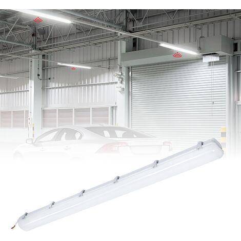 Froadp LED Feuchtraumleuchte mit Sensor 150cm Wannenleuchte 2x24W