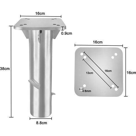 Froadp Universal Bodenhülse Sonnenschirmständer Metall Bodenplatte