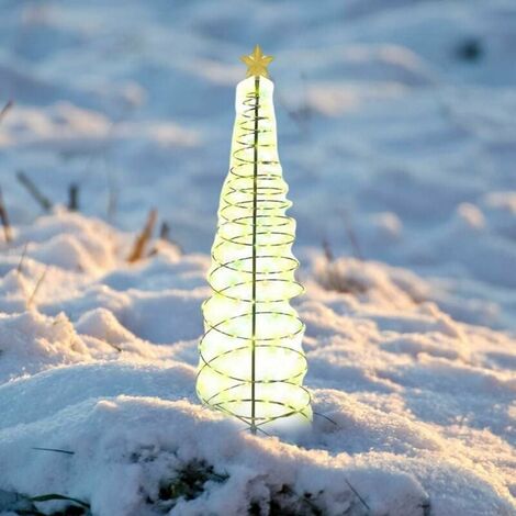 Sapin de Noël solaire à LED en métal, guirlandes lumineuses pour sapin de Noël intérieur extérieur, guirlandes lumineuses de décoration, décoration de vacances, cadeau écologique, lumière colorée