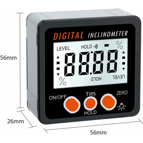 Neoteck 4 90 ° Inclinometre Digital Rapporteur, Inclinomètre digital de  poche 