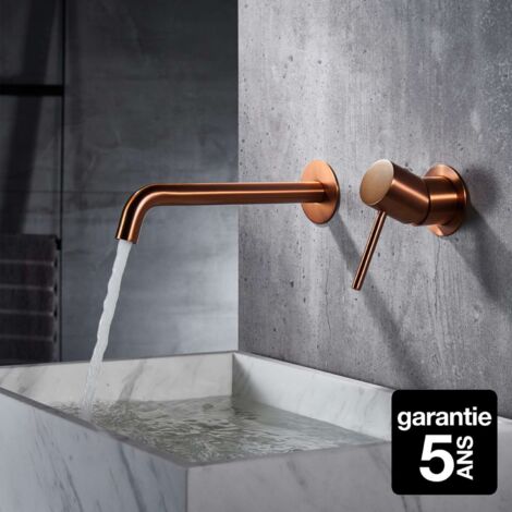 Monocommande Lavabo Encastré Monza Or Rose Brossé Imex Imex Glm039 Orc