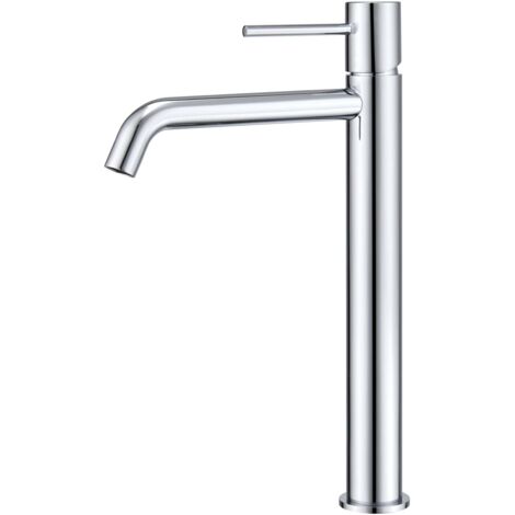 Imex – Mitigeur de lavabo monocommande haut BDM0393 – Finition chrome – Cartouche céramique 25mm – Flexibles de raccordement inclus