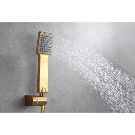 Ensemble de salle de bain avec mitigeur  Modèle ART  Couleur Or  Finition en Or brossé [ IMEX® ]