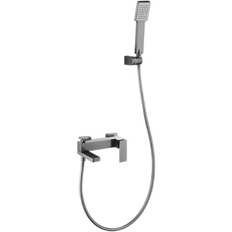 Ensemble de salle de bain avec mitigeur  Modèle PISA  Couleur Noir  Finition en métal noir gun [ IMEX® ]