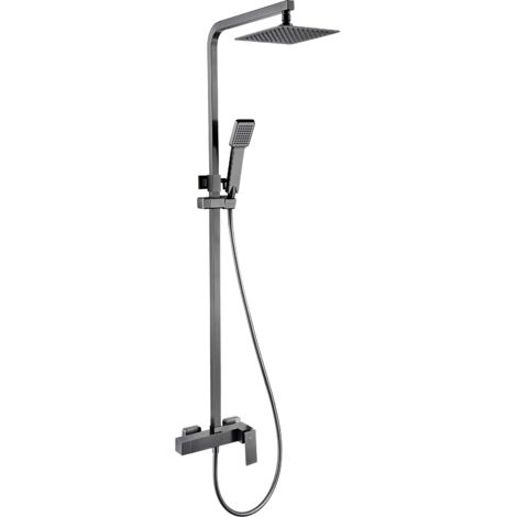 Ensemble de douche avec mitigeur  Modèle PISA  Couleur noire  Finition en métal noir gun [IMEX®]