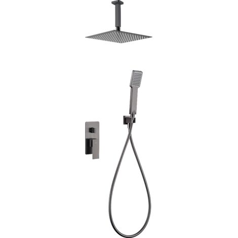 IMEX GPC061/BGM CATANIA Conjunto Ducha Monomando Empotrado Black Gun Metal - ref: GPC061/BGM