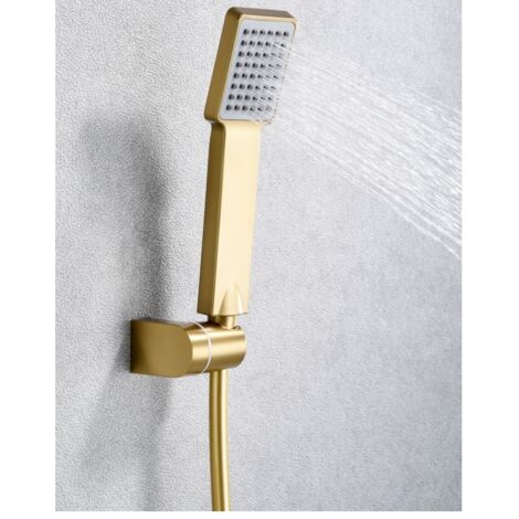 Ensemble de salle de bain avec mitigeur  Modèle PISA  Couleur Or  Finition Or brossé [ IMEX® ]