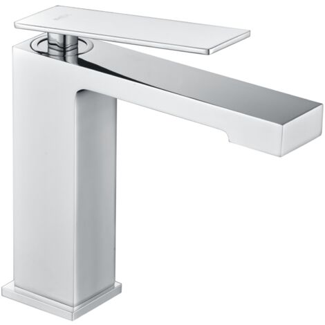 Robinet de lavabo avec robinet unique  Modèle PISA  Couleur Gris finition chromée [ IMEX® ]