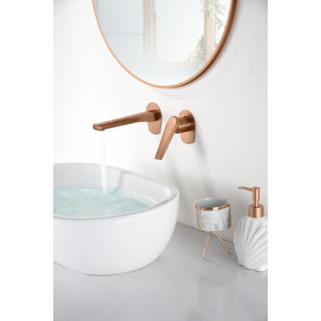 IMEX GLD055/ORC DELOS Monomando Empotrado Lavabo Oro Rosa Cepillado - ref: GLD055/ORC (1/3)