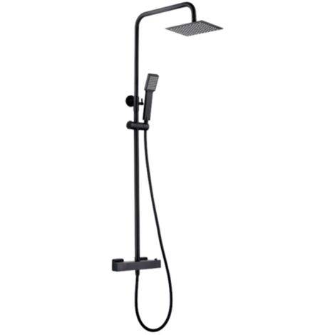 Ensemble de douche thermostatique  Modèle ART  Couleur noire [ IMEX® ]