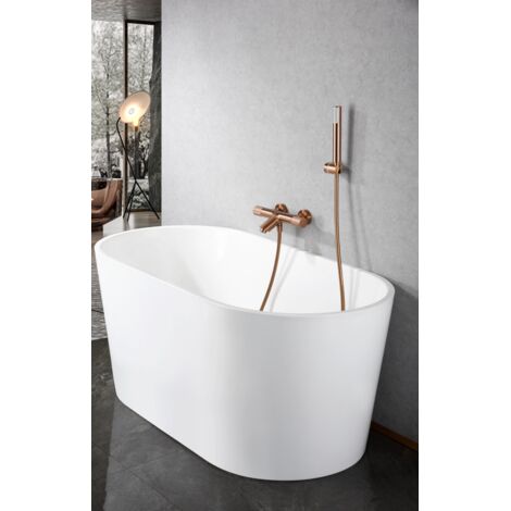 Imex – Colonne de douche thermostatique ronde – Finition or rose brossé – Débit uniforme – Installation facile – Design contemporain